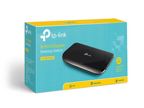 8 Port TP Link Desktop Gigabit Switch TL-SG1008D